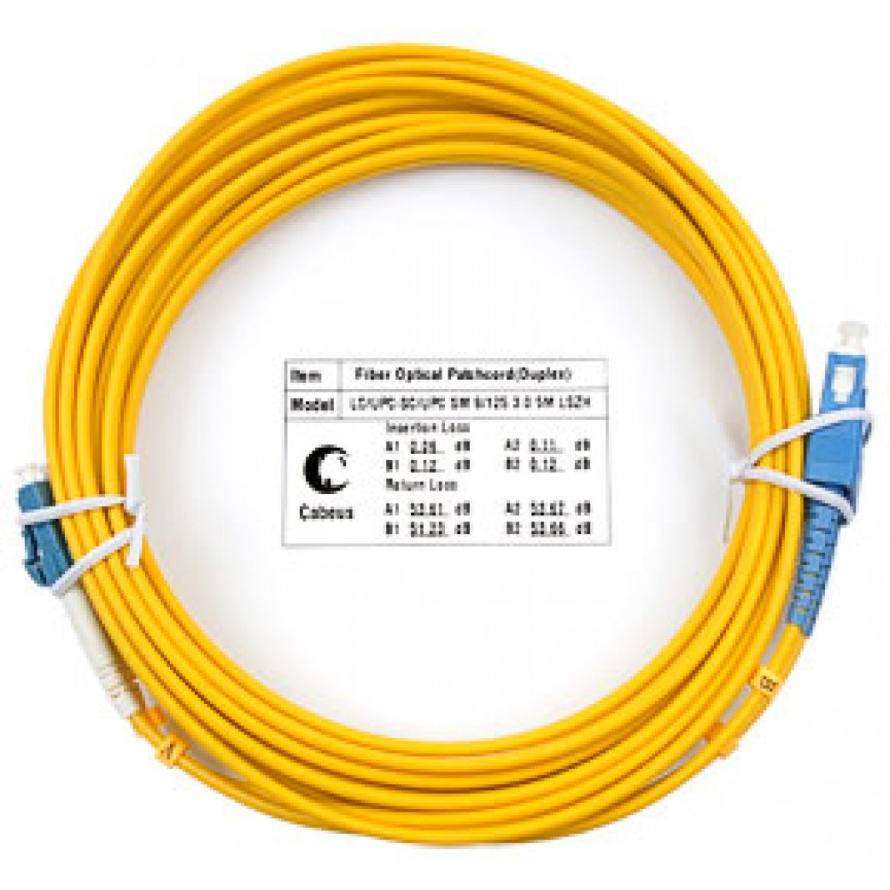 Cabeus FOP(d)-9-LC-SC-5m Шнур оптический duplex LC-SC 9/125 sm 5м LSZH