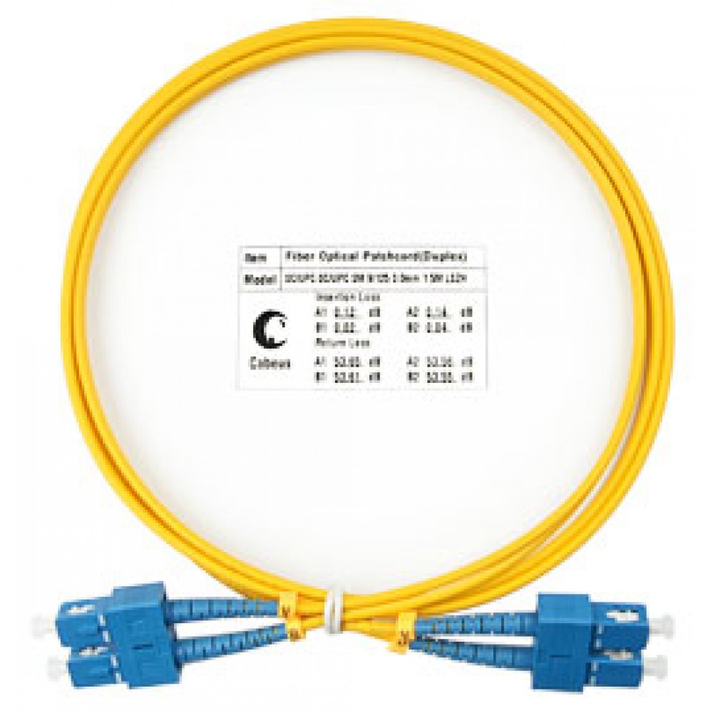 Cabeus FOP(d)-9-SC-SC-1,5m Шнур оптический duplex SC-SC 9/125 sm 1,5м LSZH