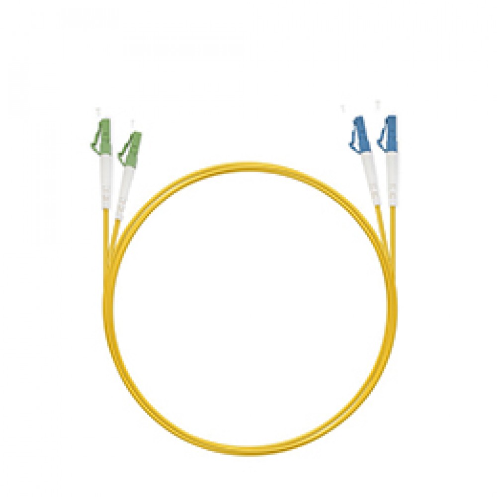 Cabeus FOP(s)-9-LC/APC-LC/UPC-1m Шнур оптический simplex LC/APC-LC/UPC 9/125 sm 1м LSZH