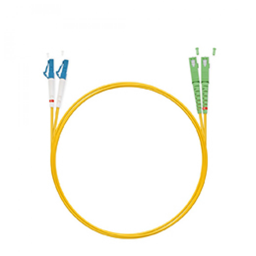 Cabeus FOP(s)-9-SC/APC-LC/UPC-1m Шнур оптический simplex SC/APC-LC/UPC 9/125 sm 1м LSZH