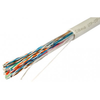 Cabeus UTP-25P-Cat.5-IN Кабель витая пара UTP (U/UTP), категория 5, 25 пар (24 AWG), одножильный (solid), PVC