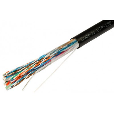 Cabeus UTP-25P-Cat.5-OUT Кабель витая пара UTP (U/UTP), категория 5, 25 пар (24 AWG), одножильный (solid), для внешней прокладки, UV PE