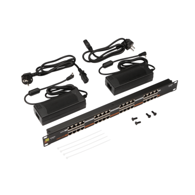 Lanmaster LAN-PP16-POE/A2 Панель POE 19, 16 портов, с двумя блоками питания 48V, 120W