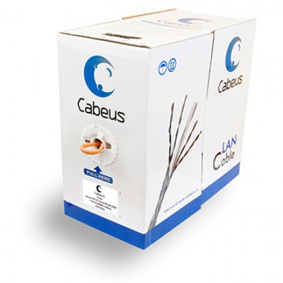 Cabeus UTP-4P-Cat.5e-SOLID-LSZH Кабель витая пара UTP (U/UTP), категория 5e, 4 пары (24 AWG), одножильный, оранжевый, LSZH (Low Smoke Zero Halogen)