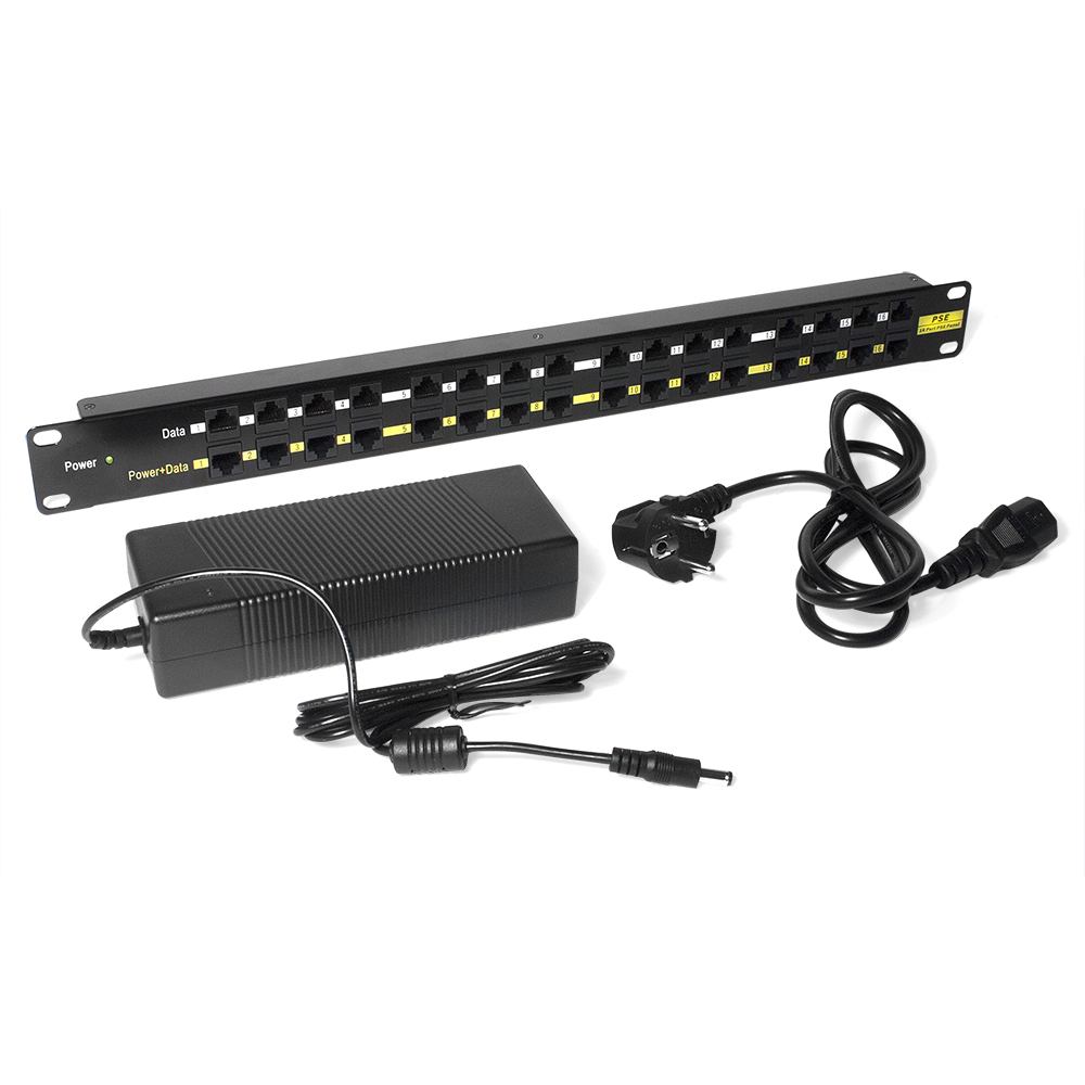 Lanmaster LAN-PP24-POE/A2 Панель POE 19, 24 порта, с двумя блоками питания 48V, 120W