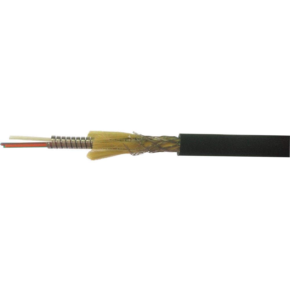 Lanmaster LAN-OFC-SI12-M2-NBR ВО кабель со спиральной стальной броней, NBR, внутренний, 12 волокон, MM, OM2, черный