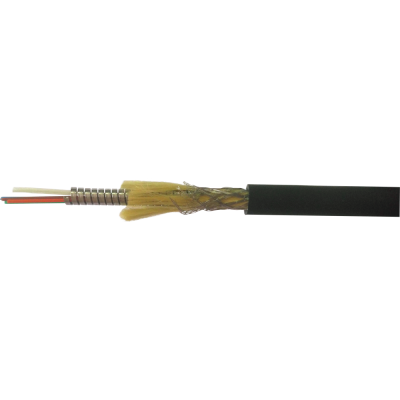 Lanmaster LAN-OFC-SI12-M2-NBR ВО кабель со спиральной стальной броней, NBR, внутренний, 12 волокон, MM, OM2, черный