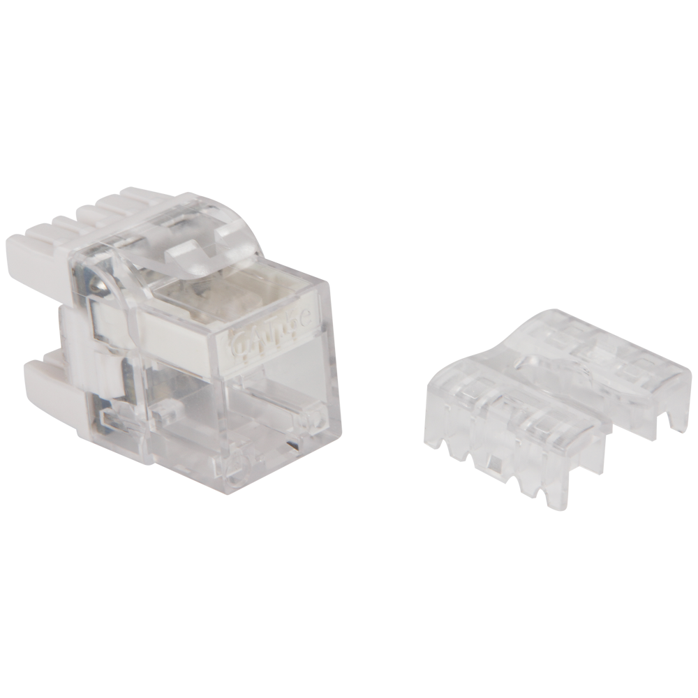 Lanmaster LAN-OKi45U5E/180 Модуль Keystone RJ45, кат.5e, UTP, 180 градусов, белый, с индикатором,