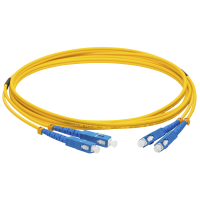 Lanmaster LAN-2SC-2SC/SU-0.5 Патч-корд оптический LANMASTER, LSZH, дуплексный, SC/UPC-SC/UPC, SM OS2, 0.5 м