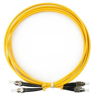 Lanmaster LAN-2ST-2FC/SU-0.5 Патч-корд оптический LANMASTER, LSZH, дуплексный, ST/UPC-FC/UPC, SM OS2, 0.5 м