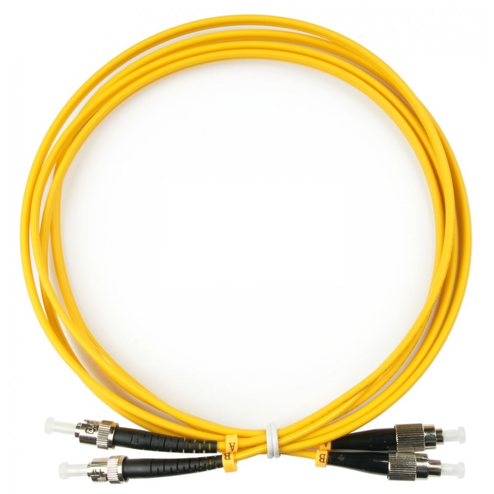 Lanmaster LAN-2ST-2FC/SU-10 Патч-корд оптический LANMASTER, LSZH, дуплексный, ST/UPC-FC/UPC, SM OS2, 10 м