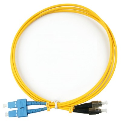 Lanmaster LAN-2SC-2FC/SU-0.5 Патч-корд оптический LANMASTER, LSZH, дуплексный, SC/UPC-FC/UPC, SM OS2, 0.5 м