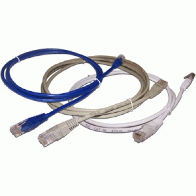 Патч-корд RJ45 - RJ45, 2 пары, UTP, категория 5е, 0.5 м, синий, TWT TWT2-45-45-0.5-BL