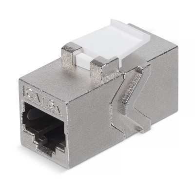 Cabeus CA-8p8c-C6a-SH Проходной адаптер, RJ45-RJ45 (8p8c), категория 6a, экранированный