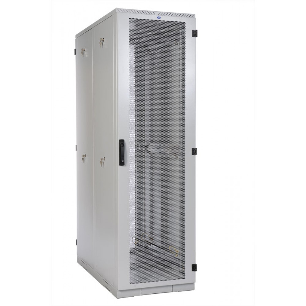 Шкаф серверный напольный 45U (800 x 1200) дверь перфорированная, задние двойные перфорированные