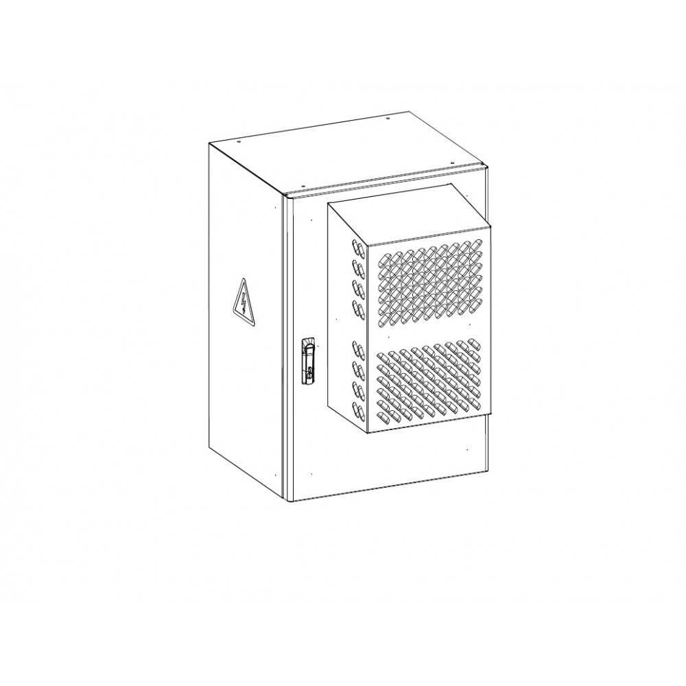 Шкаф уличный всепогодный настенный укомплектованный 18U (Ш600 x Г500), комплектация ТК-IP54