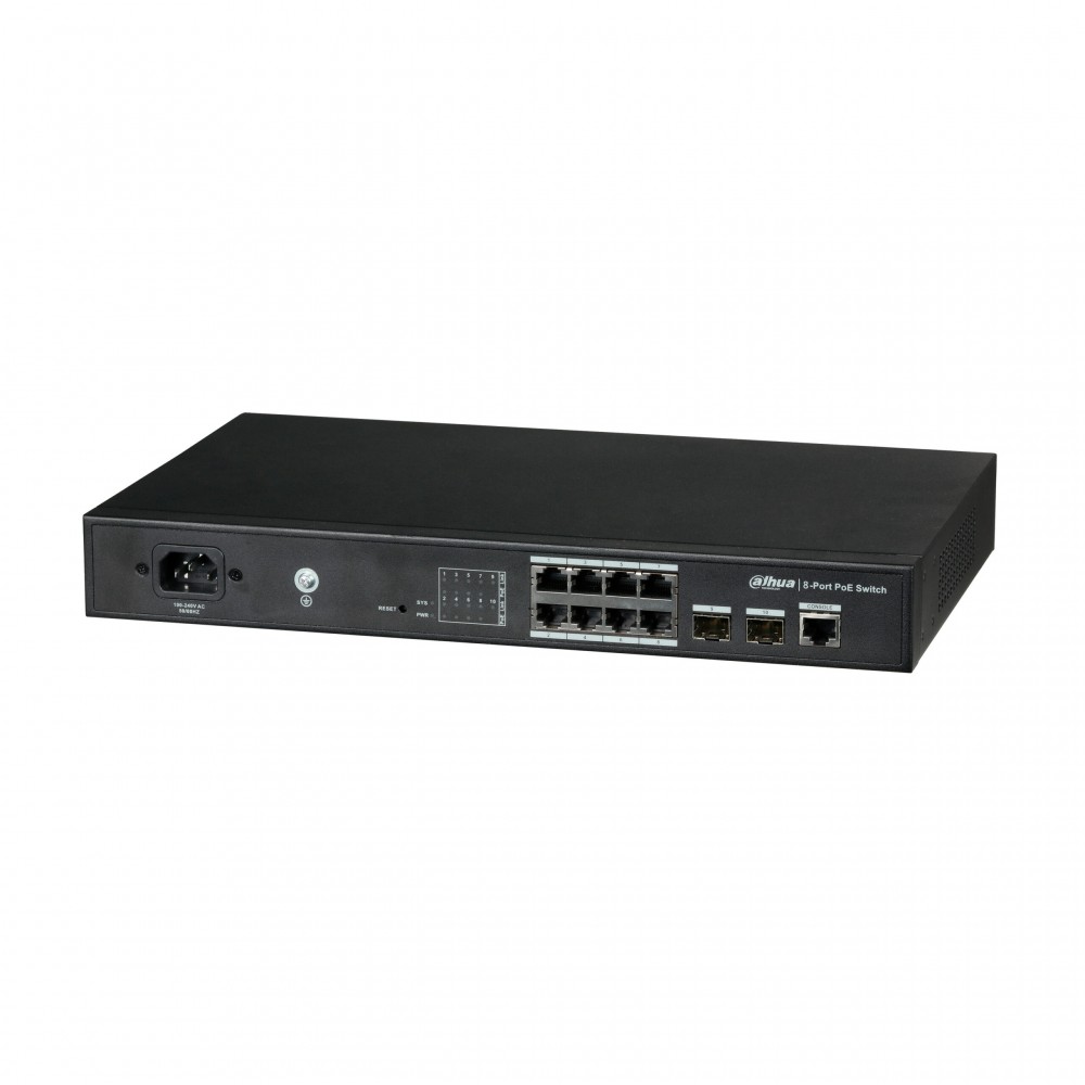 Dahua DH-PFS4210-8GT-150, гигабитный PoE коммутатор 8 портов Dahua DH-PFS4210-8GT-150, гигабитный PoE коммутатор 8 портов