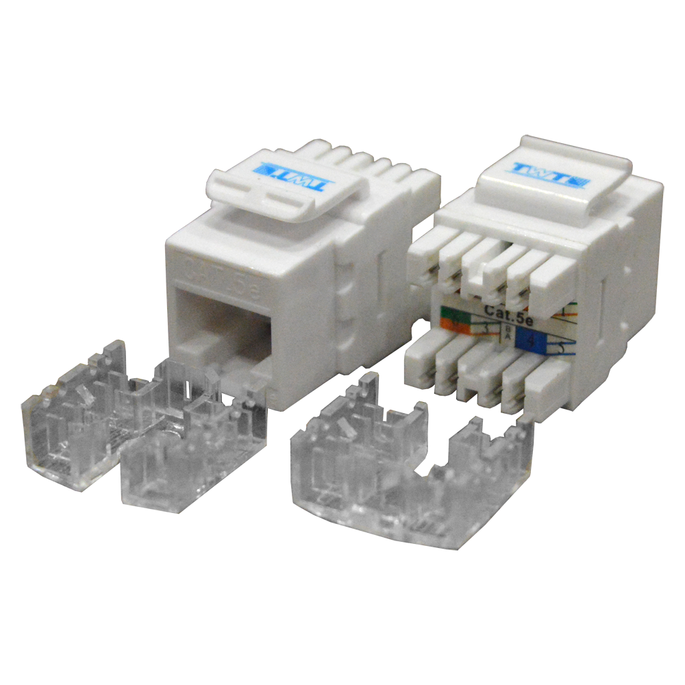 Модуль Keystone RJ45, кат.5e, UTP, 180 градусов, белый, TWT-OK45UTP180/5E-WH