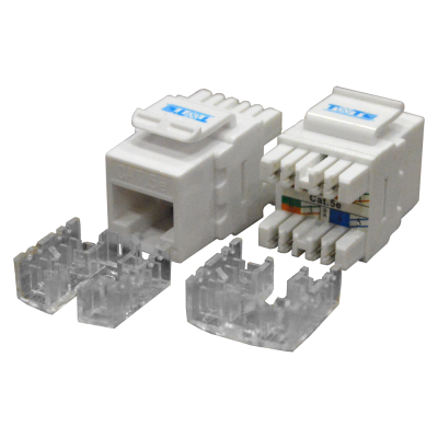 Модуль Keystone RJ45, кат.5e, UTP, 180 градусов, белый, TWT-OK45UTP180/5E-WH