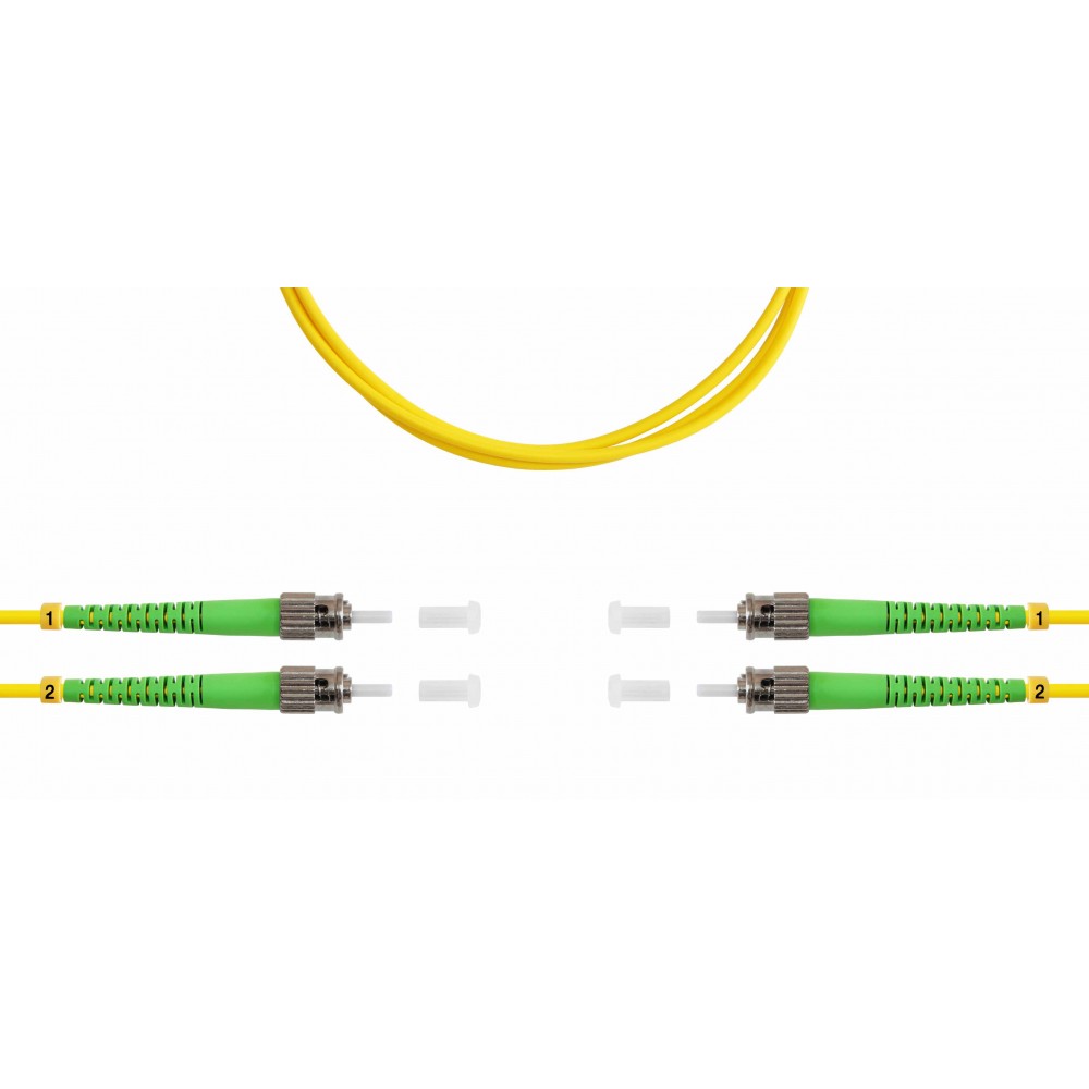 Патч-корд оптический TopLan, дуплексный, ST/APC-ST/APC, 657A1, 5 м, LSZH