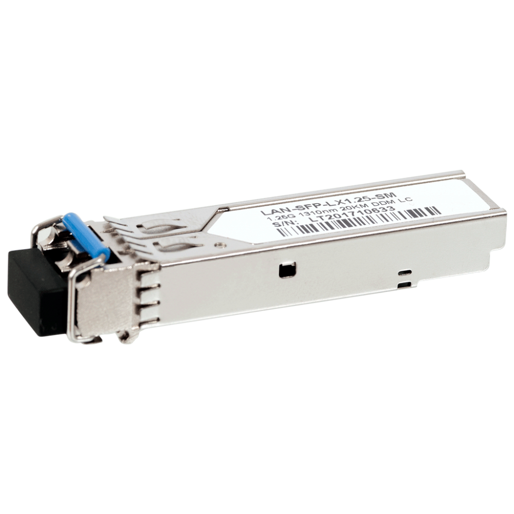 Lanmaster LAN-SFPi-LX1.25-SM Модуль SFP LX 20км 1310нм SM duplex LC 1.25Gbps промышленный DDM Cisco