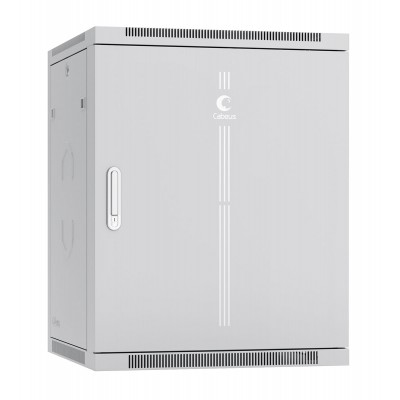 Cabeus SH-05F-15U60/60m-R Шкаф телекоммуникационный настенный разобранный 19 15U 600x600x769mm (ШхГхВ) дверь металл, цвет серый (RAL 7035)