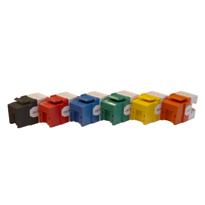 Lanmaster LAN-OK45U6/180P-BL Вставка Keystone RJ-45, категория 6, синяя, со шторкой, 180 градусов, LANMASTER