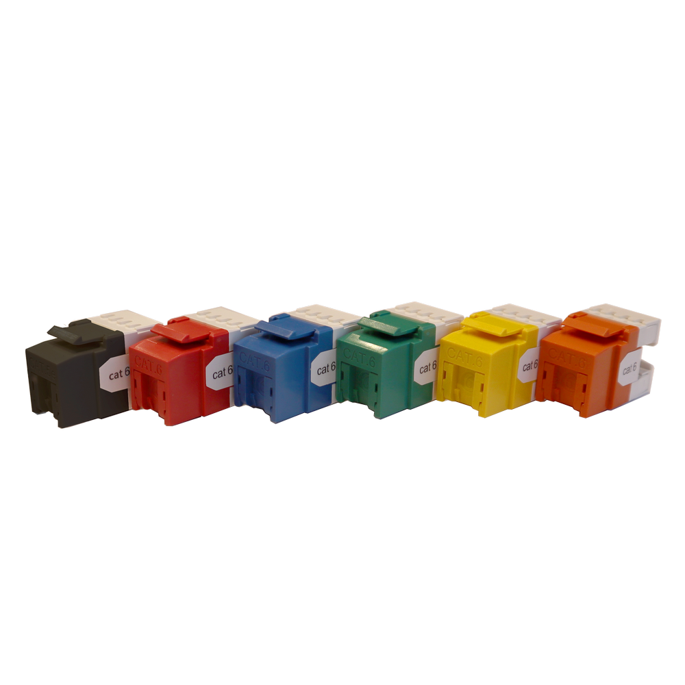 Lanmaster LAN-OK45U6/180P-YL Вставка Keystone RJ-45, категория 6, желтая, со шторкой, 180 градусов, LANMASTER