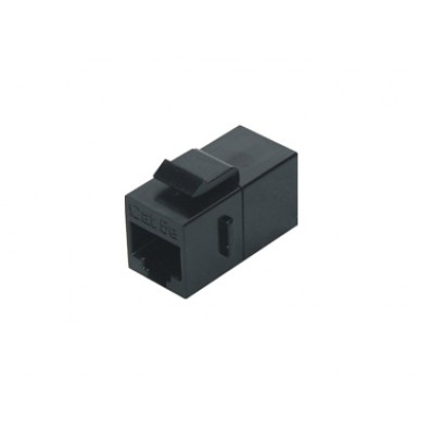 CA2-KJ-C5E-BK Проходной адаптер (coupler), RJ-45(8P8C) формата Keystone Jack, категория 5e, черный Hyperline