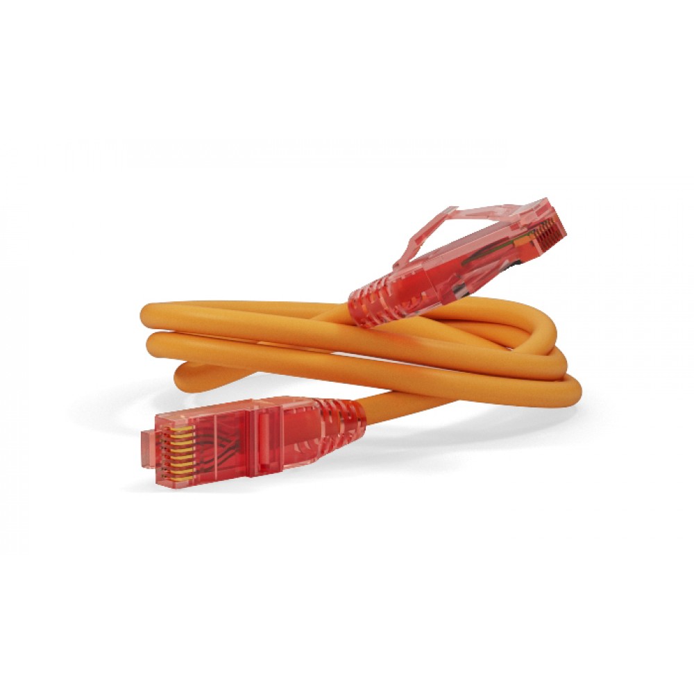 PC-LPM-UTP-RJ45-RJ45-C5e-1M-LSZH-OR Патч-корд U/UTP, Cat.5е (100% Fluke Component Tested), LSZH, 1 м, оранжевый Hyperline