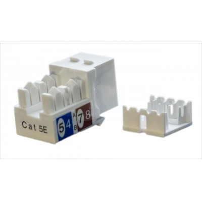 KJ9-8P8C-C5e-90-WH Вставка Keystone Jack RJ-45(8P8C), категория 5e, белая Hyperline