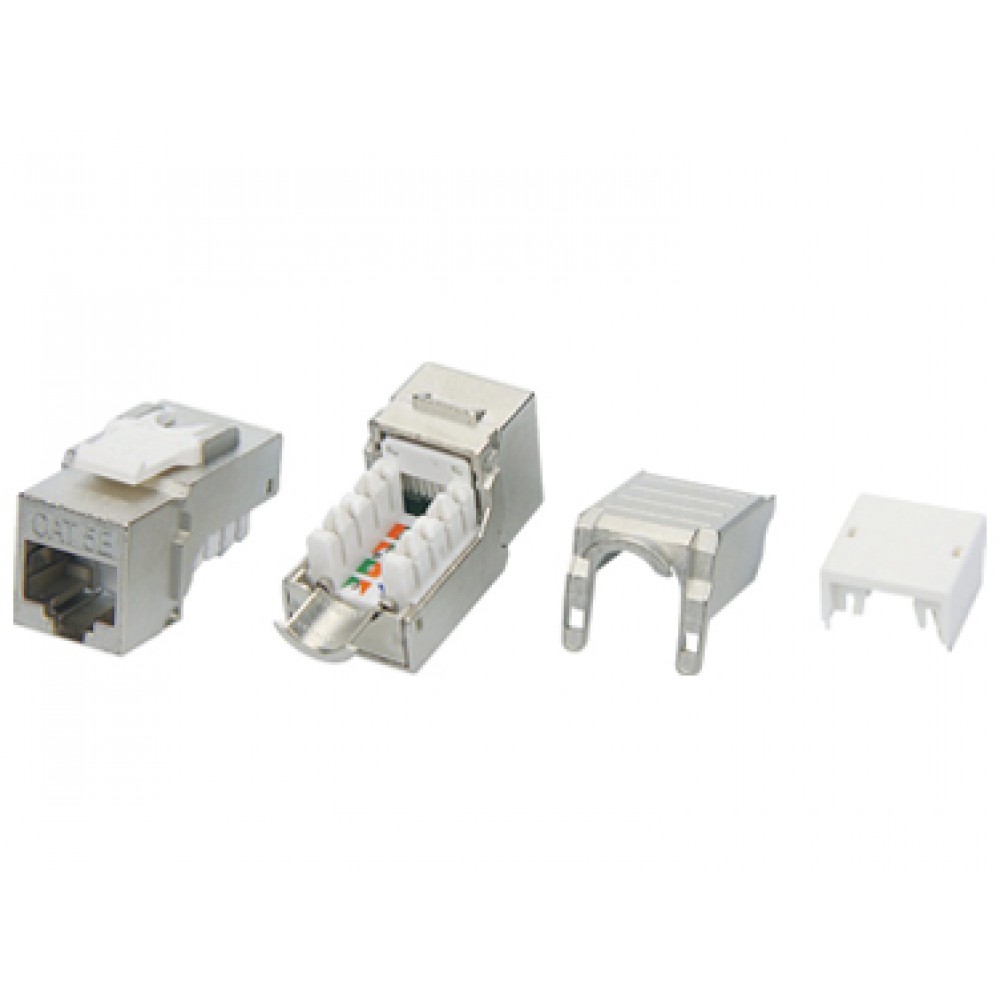 KJ9-8P8C-C5e-90-SH-F-WH Вставка Keystone Jack RJ-45(8P8C), категория 5e, экранированная Hyperline