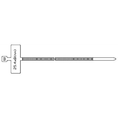 GTK-200MC Стяжка нейлоновая неоткрывающаяся, безгалогенная (halogen free), 200x2.5 мм, полиамид 6.6, -40°C - +85°C, с площадкой для маркера (100 шт) H