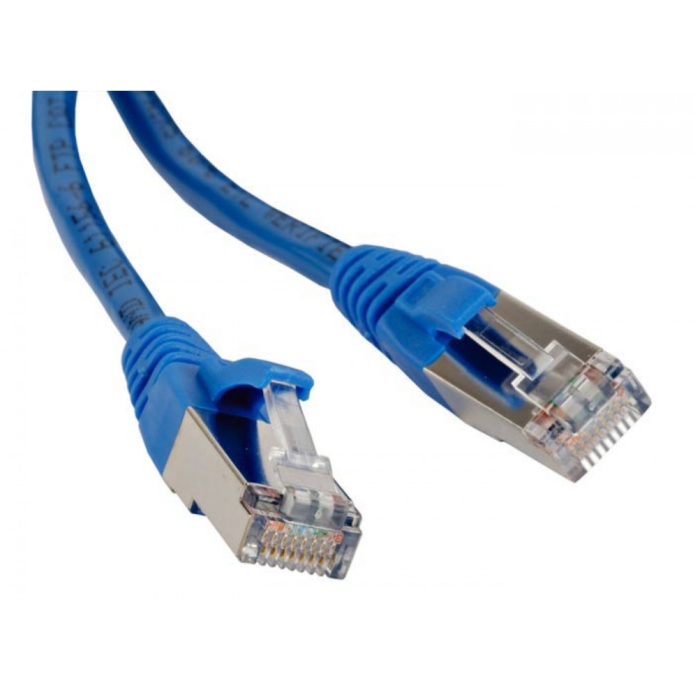 PC-LPM-STP-RJ45-RJ45-C5e-5M-LSZH-BL Патч-корд F/UTP, экранированный, Cat.5е (100% Fluke Component Tested), LSZH, 5 м, синий Hyperline