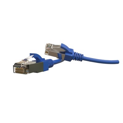 PC-LPT-SFTP-RJ45-RJ45-C6-1M-LSZH-BL Патч-корд S/FTP, экранированный, категория 6 (100% Fluke Component Tested), 28AWG, LSZH, 1 м, синий Hyperline