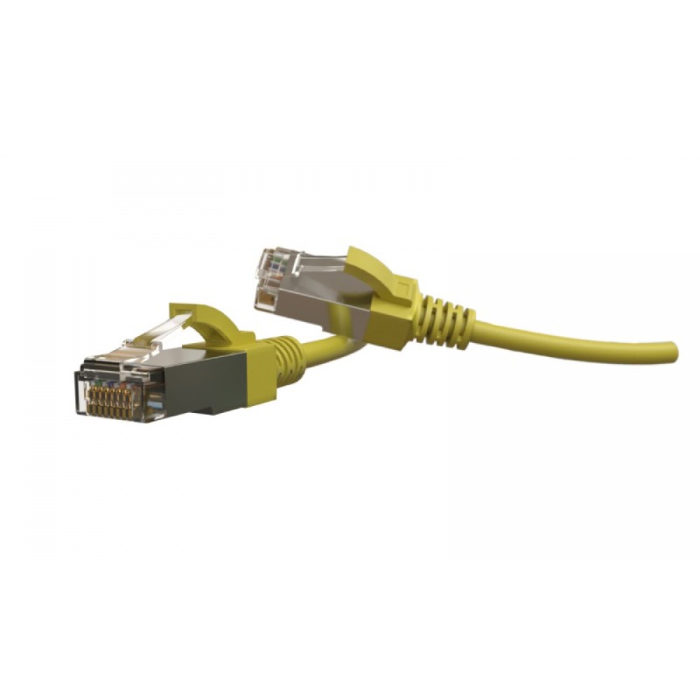 PC-LPT-SFTP-RJ45-RJ45-C6-1M-LSZH-YL Патч-корд S/FTP, экранированный, категория 6 (100% Fluke Component Tested), 28AWG, LSZH, 1 м, желтый Hyperline