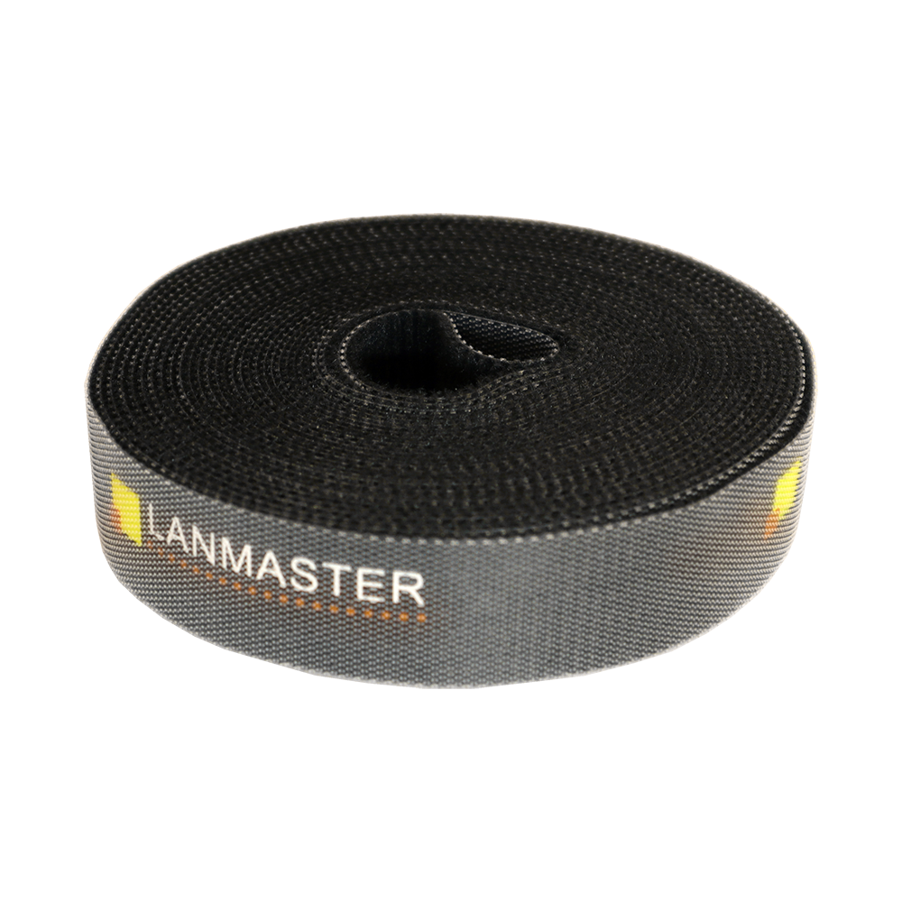 Lanmaster LAN-VCM5M-BK Хомут-липучка LANMASTER шириной 20 мм, 5 м, черный