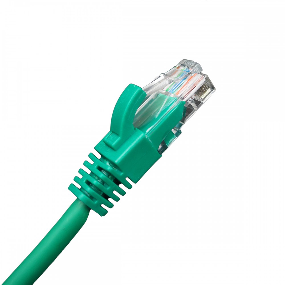 Шнур коммутационный BNH, кат. 5е, неэкр., U/UTP, RJ45/RJ45, d 6,2 0.5м, LSZH, AWG24 зелёный, (B500-UTP-5E-0.5-LSZH-GN)