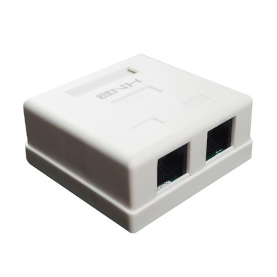 Розетка компьютерная BNH, 2x RJ45, кат. 6, экр., внешняя, цвет: белый, (B402.2-6-OB)