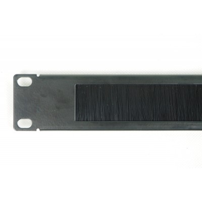 Организатор коммутационных шнуров BNH, 19, 1HU, горизонтальный, с щеточным вводом для кабеля, цвет: чёрный