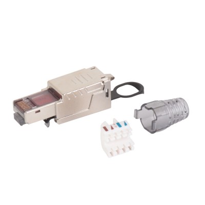 Lanmaster LAN-TMP-S8/L Полевой коннектор RJ-45 8P8C, экранированный, категории 8, с хвостовиком