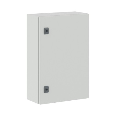 DKC-R5CE0642 Навесной шкаф серии CE, 600х400х200мм (ВхШхГ), со сплошной дверью, с монтажной панелью, IP65, использование вне помещений, цвет серый RAL