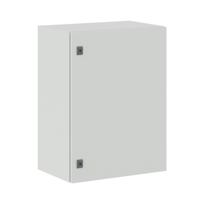 DKC-R5CE0864 Навесной шкаф серии CE, 800х600х400мм (ВхШхГ), со сплошной дверью, с монтажной панелью, IP55, использование вне помещений, цвет серый RAL