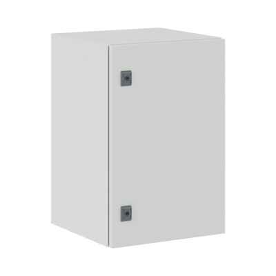 DKC-R5CE0644 Навесной шкаф серии CE, 600х400х400мм (ВхШхГ), со сплошной дверью, с монтажной панелью, IP55, использование вне помещений, цвет серый RAL