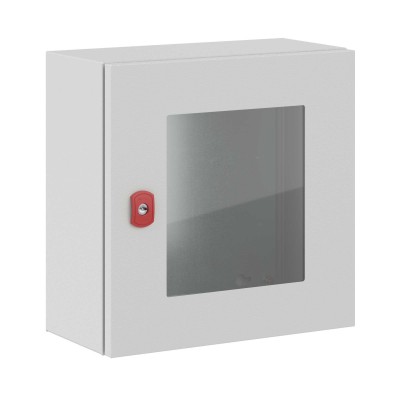 DKC-R5STX0442 Навесной шкаф серии ST,с прозрачной дверью, 400х400х200мм (ВхШхГ), с монтажной панелью, IP66, использование вне помещений, цвет серый RA