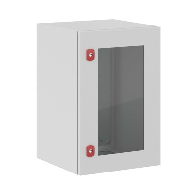 DKC-R5STX0644 Навесной шкаф серии ST,с прозрачной дверью, 600х400х400мм (ВхШхГ), с монтажной панелью, IP66, использование вне помещений, цвет серый RA
