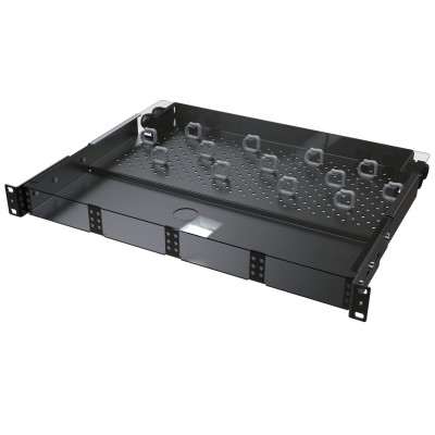 DKC-RNMTP1U4M Оптическая патч-панель для установки 4 претерминированых кассет или адаптерных планок, 1U, черная