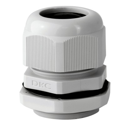 DKC-52600 Кабельный ввод (зажим кабельный с контргайкой), для кабеля ф4-8мм, PG9, для резьбы с внешним ф15.50мм, IP68, цвет серый