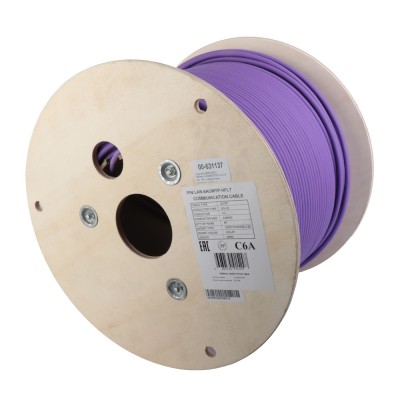 Lanmaster LAN-6AUMTP-HFLT-VI Кабель LANMASTER U/UTP, кат. 6A, с матричным экраном, 4 пары, с перегородкой, 500Mhz, LSZH IEC60332-3-22(3A), фиолетовый, 305 м