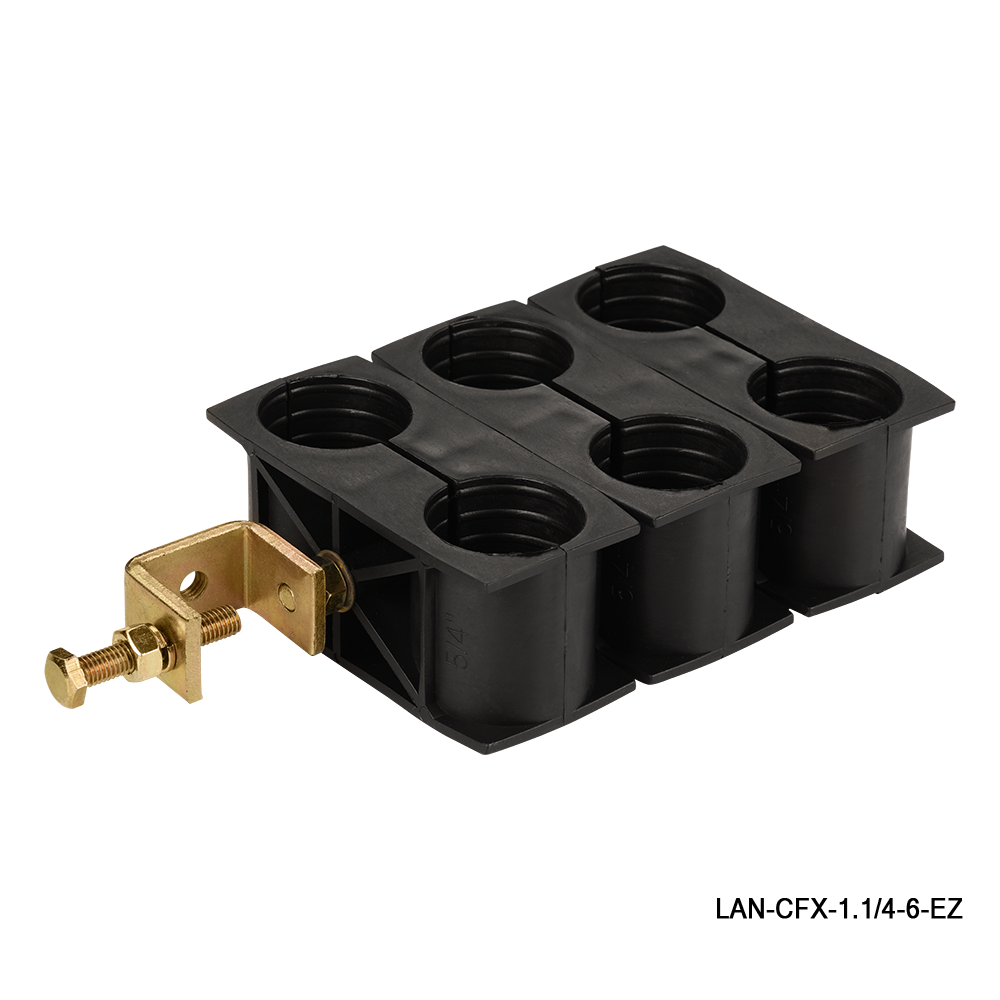 Lanmaster LAN-CFX-1.1/4-6-EZ Комплект крепления для 6-ти коаксиальных кабелей диаметром 1-1/4
